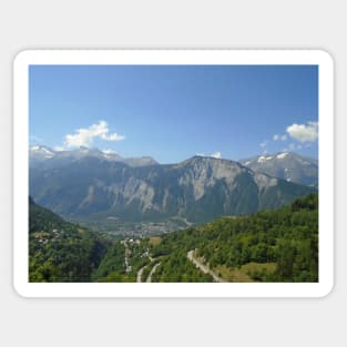 alpe d'huez and bourg d'oisans Sticker